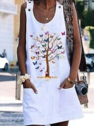Women's Dresses Casual Sleeveless Print Pocket Dress - Image 2